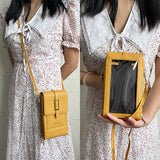 Mini PU Leather Women Shoulder Bag Crossbody Phone Purse Zipper Clut
