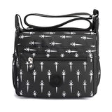 Nylon Flower Pattern Crossbody Bags For Women Shoulder Bag Lady Small Handbags