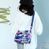 Nylon Flower Pattern Crossbody Bags For Women Shoulder Bag Lady Small Handbags