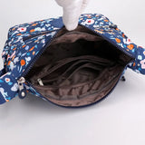 Nylon Flower Pattern Crossbody Bags For Women Shoulder Bag Lady Small Handbags