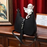 Nylon Shoulder Bag Crossbody Handbag with Lock