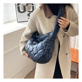Nylon Women's Shoulder Bag Half Moon Handbag