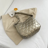 Nylon Women's Shoulder Bag Half Moon Handbag