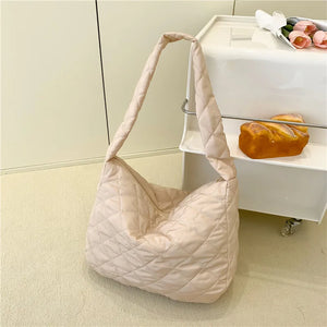 Nylon Women's Shoulder Bag Crossbody Handbag Large Flap