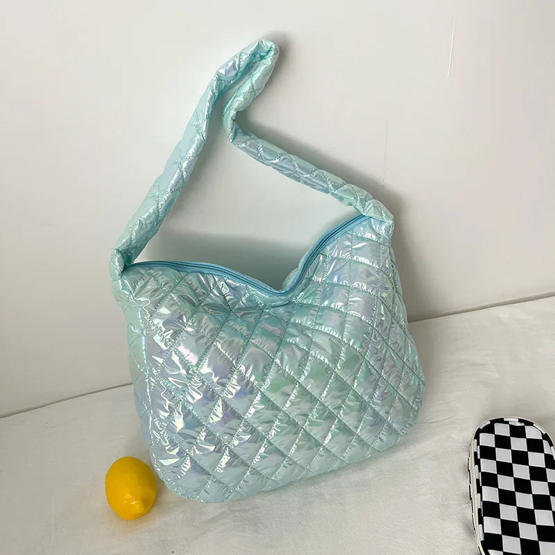 Nylon Women's Shoulder Bag Large Flap Handbag