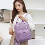 Nylon Women's Backpack School Bag Large Capacity Travel Bag