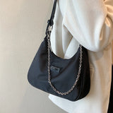 Oxford Women's Shoulder Bag Chain Half Moon Handbag