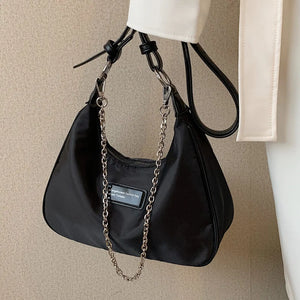 Oxford Women's Shoulder Bag Chain Half Moon Handbag