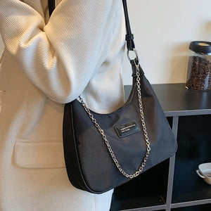 Oxford Women's Shoulder Bag Chain Half Moon Handbag
