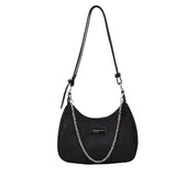 Oxford Women's Shoulder Bag Chain Half Moon Handbag