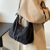Oxford Women's Shoulder Bag Chain Half Moon Handbag