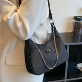 Oxford Women's Shoulder Bag Chain Half Moon Handbag