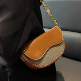 Women's Shoulder Bag Chain Crossbody Saddle Handbag