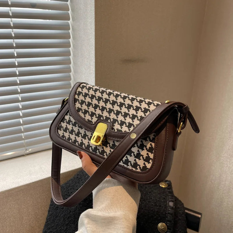 Lock Crossbody Bag Flap Handbag Women's Shoulder Bag