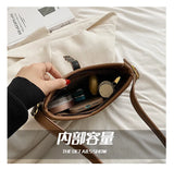 Half Moon Crossbody Bag Lock Shoulder Handbag