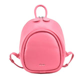 PU Leather Women's Backpack Bucket School Bag Travel Bag