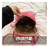 PU Leather Women's Backpack Bucket School Bag Travel Bag