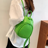 PU Leather Women's Backpack Bucket School Bag Travel Bag