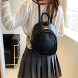PU Leather Women's Backpack Bucket School Bag Travel Bag