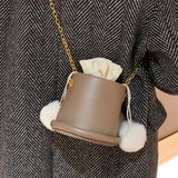 PU Leather Women's Shoulder Bag Chain Crossbody Handbag