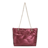 PU Leather Women's Shoulder Bag Chain Crossbody Bag Flap Handbag