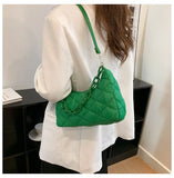 Half Moon Crossbody Bag Chain Shoulder Handbag