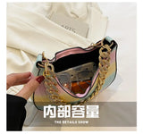 Half Moon Shoulder Bag Chain Crossbody Handbag