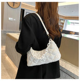 Half Moon Crossbody Bag Chain Shoulder Handbag