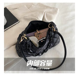 Half Moon Crossbody Bag Chain Shoulder Handbag