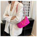 Half Moon Crossbody Bag Chain Shoulder Handbag