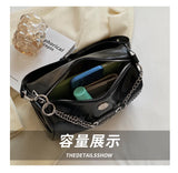 PU Leather Women's Shoulder Bag Chain Crossbody Bag Pillow Handbag