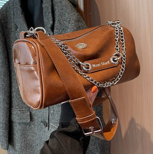 PU Leather Women's Shoulder Bag Chain Crossbody Bag Pillow Handbag