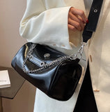 PU Leather Women's Shoulder Bag Chain Crossbody Bag Pillow Handbag