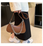 Shell Crossbody Bag Chain Handbag PU Leather Women's Shoulder Bag