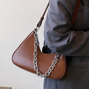 Shell Crossbody Bag Chain Handbag PU Leather Women's Shoulder Bag