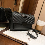 PU Leather Small Flap Crossbody Bag Chain Handbag