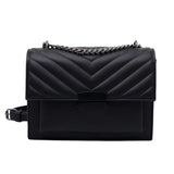 PU Leather Small Flap Crossbody Bag Chain Handbag