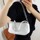 PU Leather Women's Square Crossbody Bag with Chain Strap