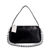 PU Leather Women's Square Crossbody Bag with Chain Strap