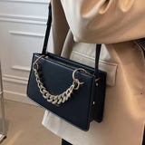 PU Leather Women's Shoulder Bag Chain Handbag Small Square Crossbody Bag