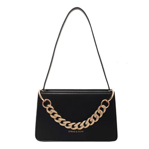 PU Leather Women's Shoulder Bag Chain Handbag Small Square Crossbody Bag