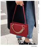 PU Leather Women's Shoulder Bag Chain Handbag Small Square Crossbody Bag