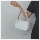PU Leather Women's Square Crossbody Bag with Chain Strap