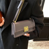 PU Leather Shoulder Bag Lock Crossbody Handbag