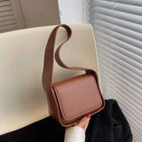 PU Leather Women's Shoulder Bag Lock Crossbody Bag