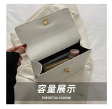 PU Leather Women's Shoulder Bag Lock Crossbody Bag Handbag