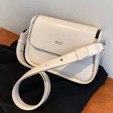 PU Leather Lock Crossbody Bag Flap Handbag