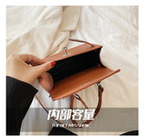 Leather Shoulder Bag Lock Crossbody Flap Handbag
