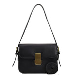 Women's Lock Crossbody Bag PU Leather Shoulder Handbag