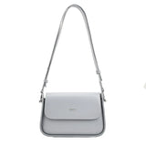 PU Leather Lock Crossbody Bag Flap Handbag
